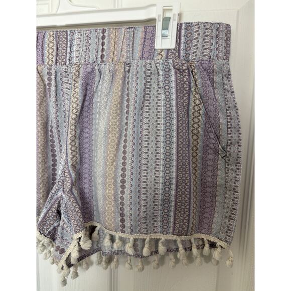 Rewash Brand Linen Blend High Rise Shorts Size XL Bohemian Festival Beachy - Picture 2 of 5